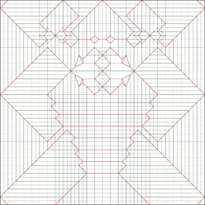 Crease Pattern for Aedes aegypti, opus 619 Composed: 2012; Printed 2013/2014 Giclee Print on Canvas Image courtesy of Robert J. Lang