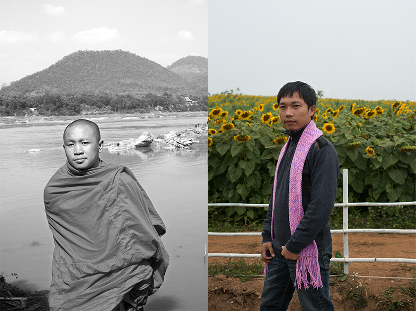 Photos: Buddhist Monk, Boy With Pink Scarf